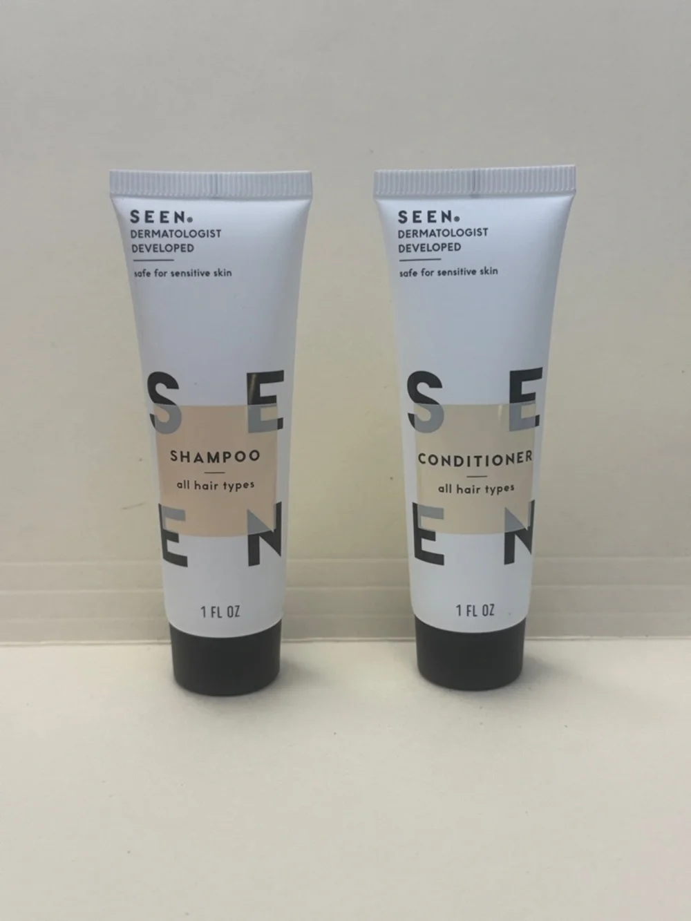 SEEN 2p Shampoo & Conditioner Set Travel Size 1oz ea SEALED NIP